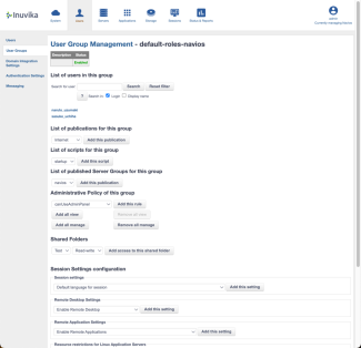 Inuvika User Group Management
